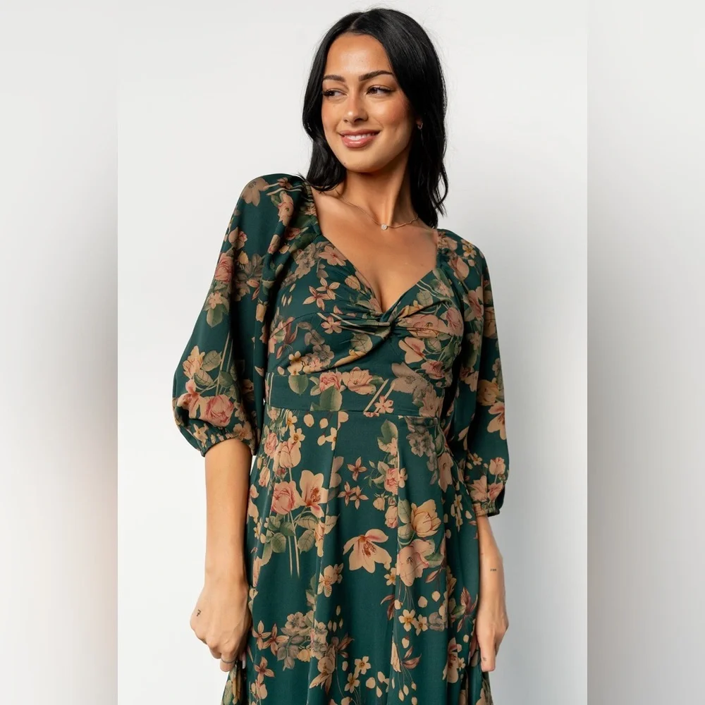Baltic Born Forest Green Floral Maxi Dress - Picture 4 of 6